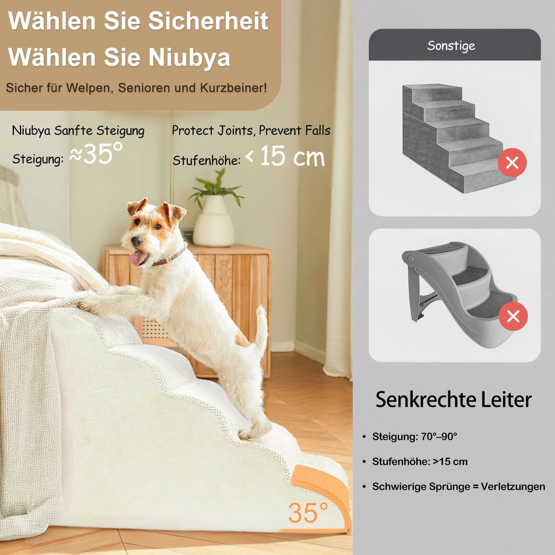 Hundetreppe 5 Stufen Schaumstoff 62 cm für Bett und Sofa - Bild 4