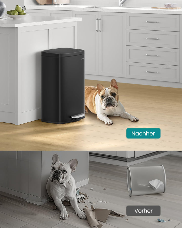 Treteimer Küche Stahl 50 Liter Softclose schwarz - Bild 7