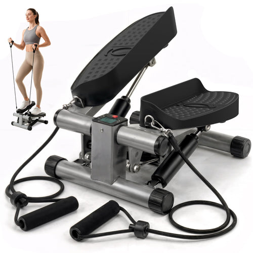 Mini Stepper 2-in-1 mit Widerstandsbändern EN957 bis 100 kg