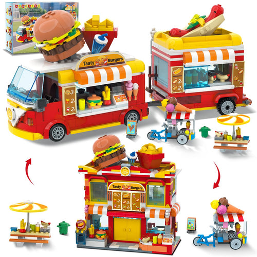 Burger-Truck Bauset 2-in-1 mit Restaurant 826 Teile ab 6 Jahren