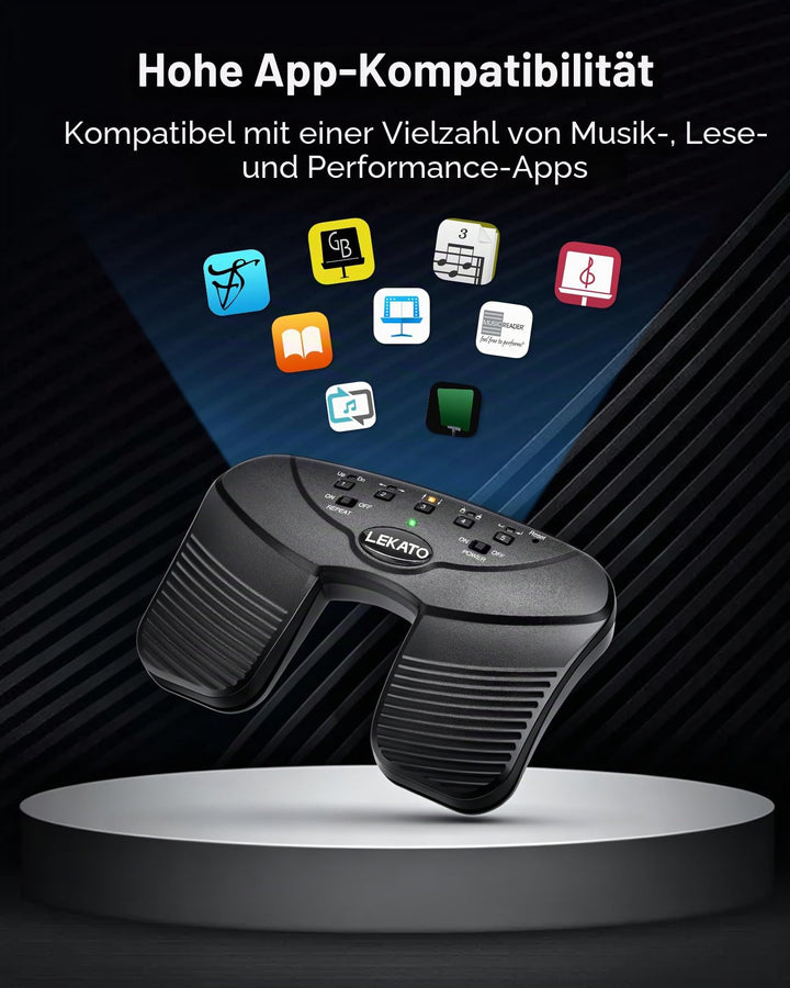 Bluetooth Notenblatt-Umblätterpedal lautlos 5 Modi für Tablet &amp; Handy - Bild 2