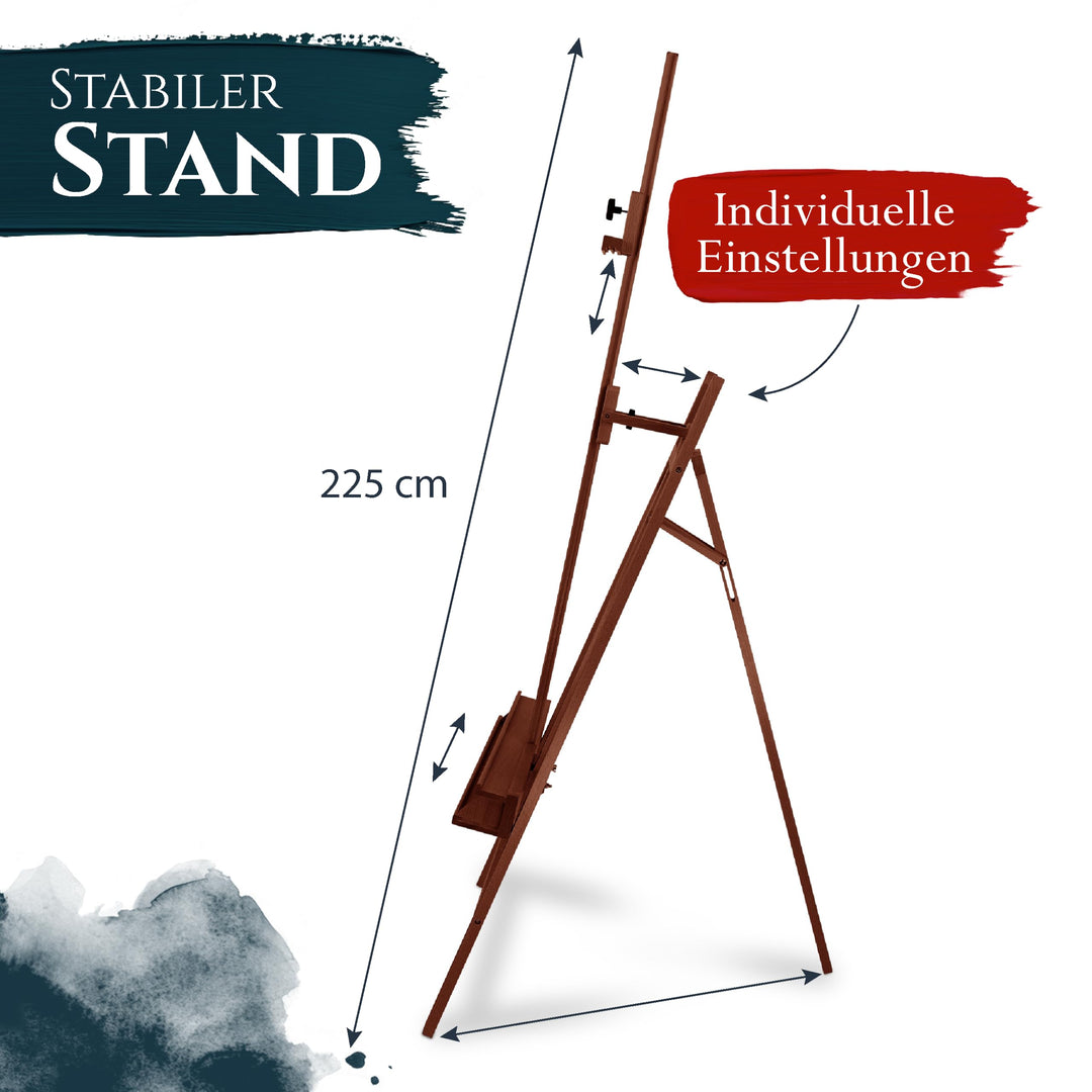 Holzstaffelei Buche gross für Leinwände bis 120 cm höhenverstellbar - Bild 2