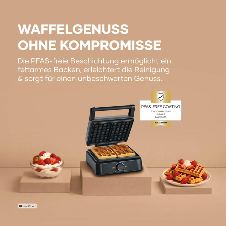 Waffeleisen belgische Waffeln Keramik PFAS-frei 1600 Watt - Bild 5