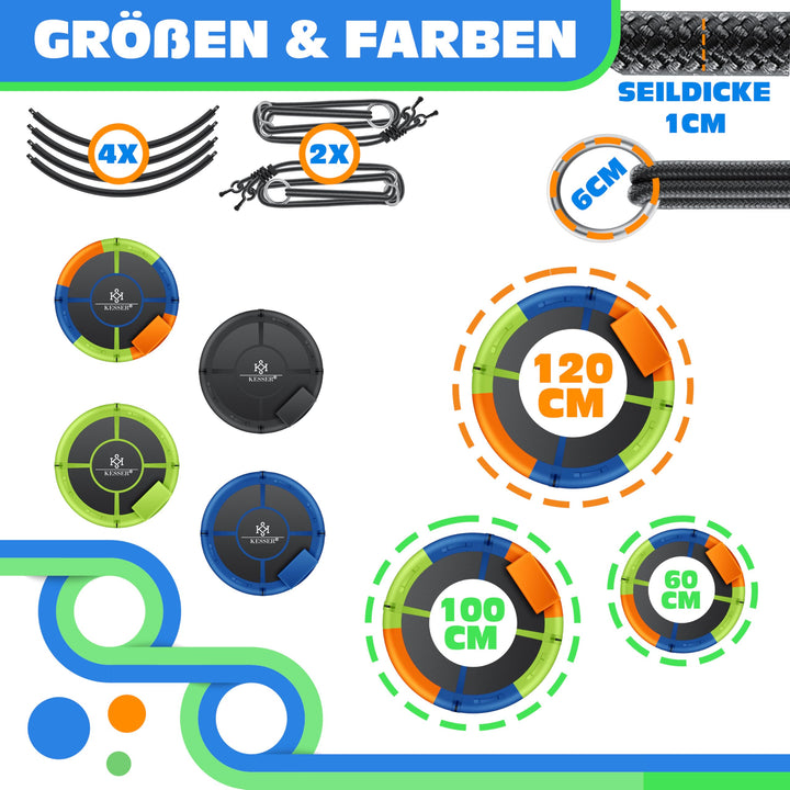 Nestschaukel Ø 120 cm mit Kissen &amp; 4 Griffen bis 300 kg Indoor &amp; Outdoor - Bild 7