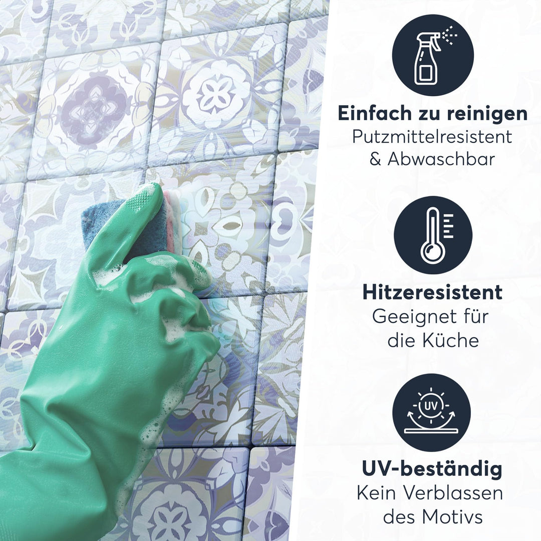 Fliesensticker Mosaik Vinyl selbstklebend 10x10 cm 36-teilig Bad Küche - Bild 6