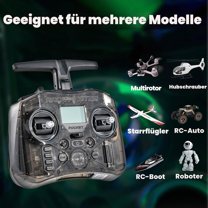 RC Fernsteuerung ELRS 2.4GHz Hall-Gimbal 16-Kanal für FPV-Drohnen - Bild 3