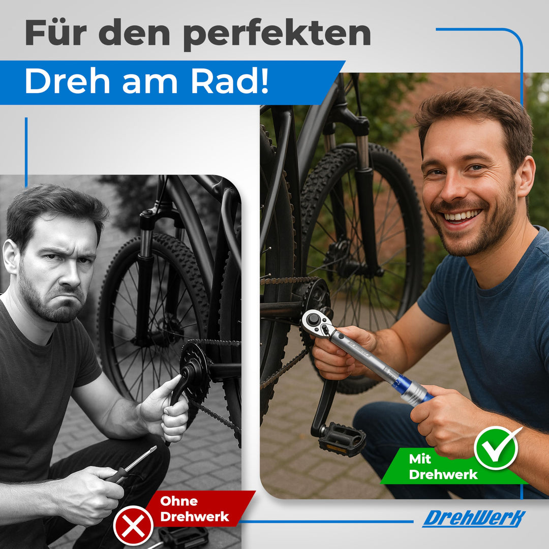 Drehmomentschlüssel Fahrrad 1/4 Zoll 2-26 Nm mit 11 Bits und Etui - Bild 6