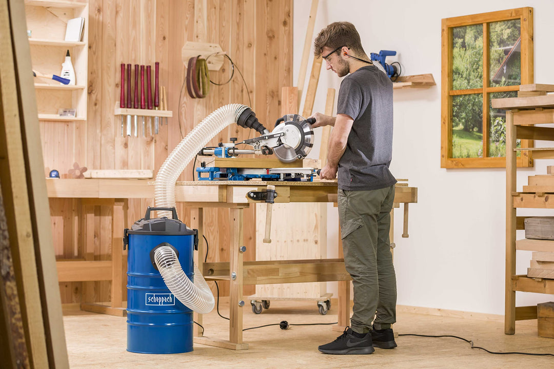 Kapp- und Gehrungssäge 2200W Ø254mm mit Laser und Untergestell - Bild 5