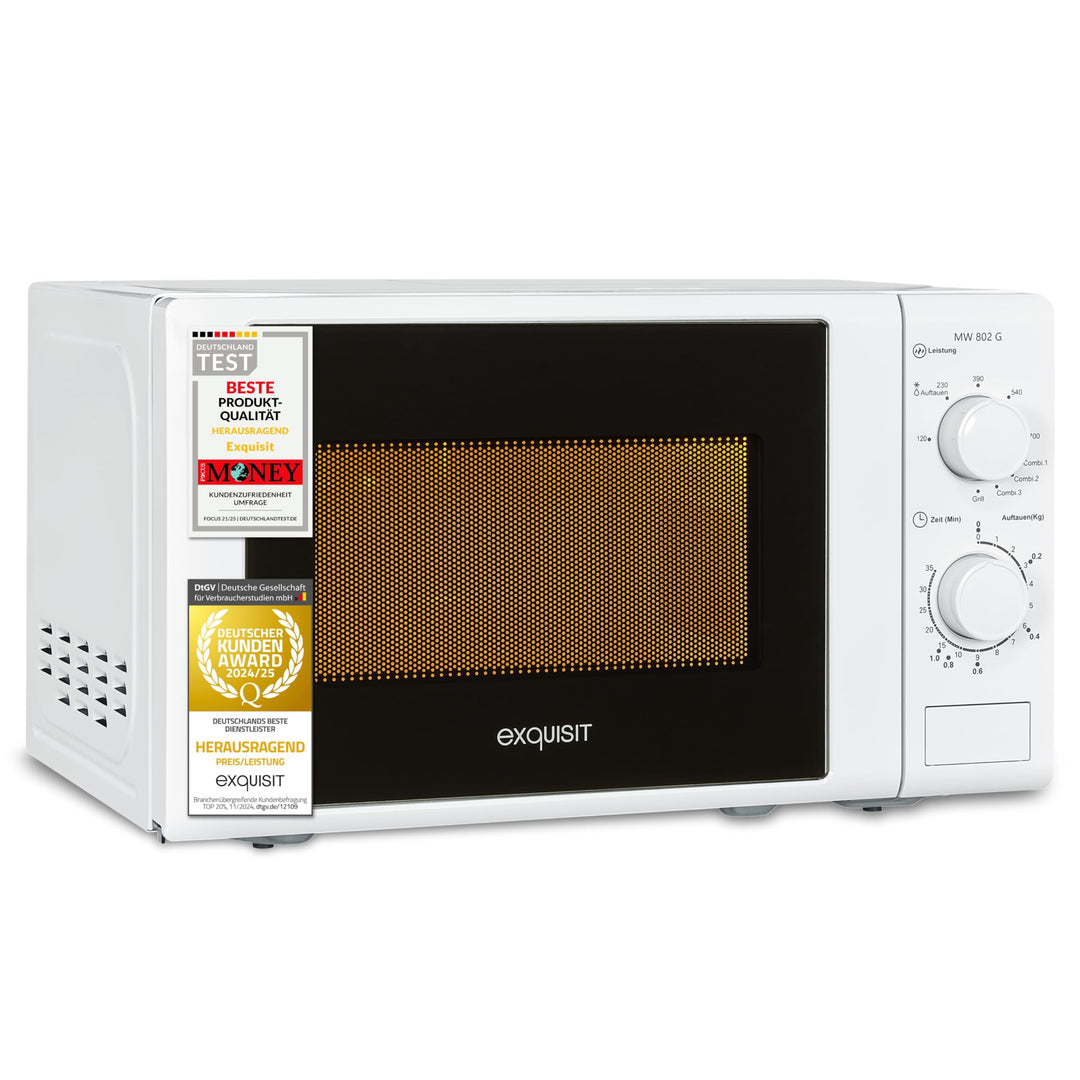 Mikrowelle mit Grill 20 L 700 W Kombigerät weiss freistehend