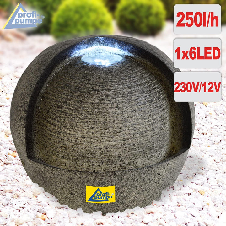 Gartenbrunnen mit LED-Beleuchtung 39x39x33cm In- &amp; Outdoor - Bild 3