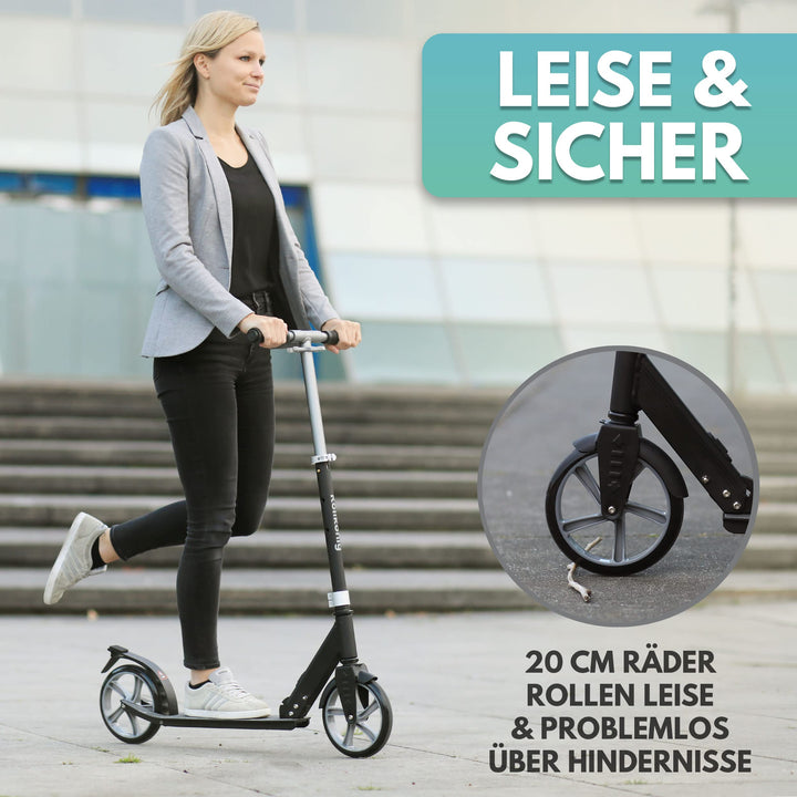 Faltbarer Cityroller mit grossen Rädern für Kinder &amp; Erwachsene bis 100 kg - Bild 7