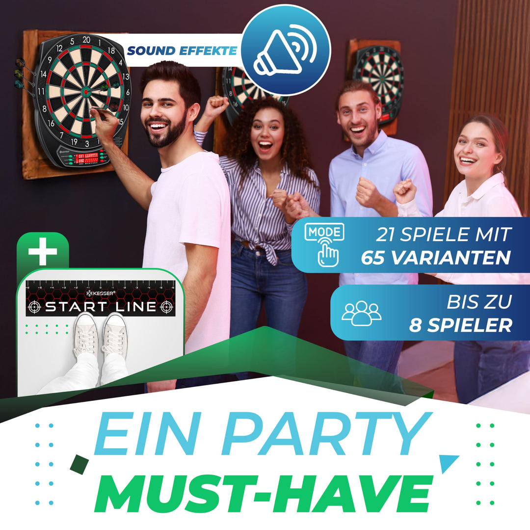 Elektronische Dartscheibe Set 21 Spiele LCD für bis zu 8 Spieler - Bild 6