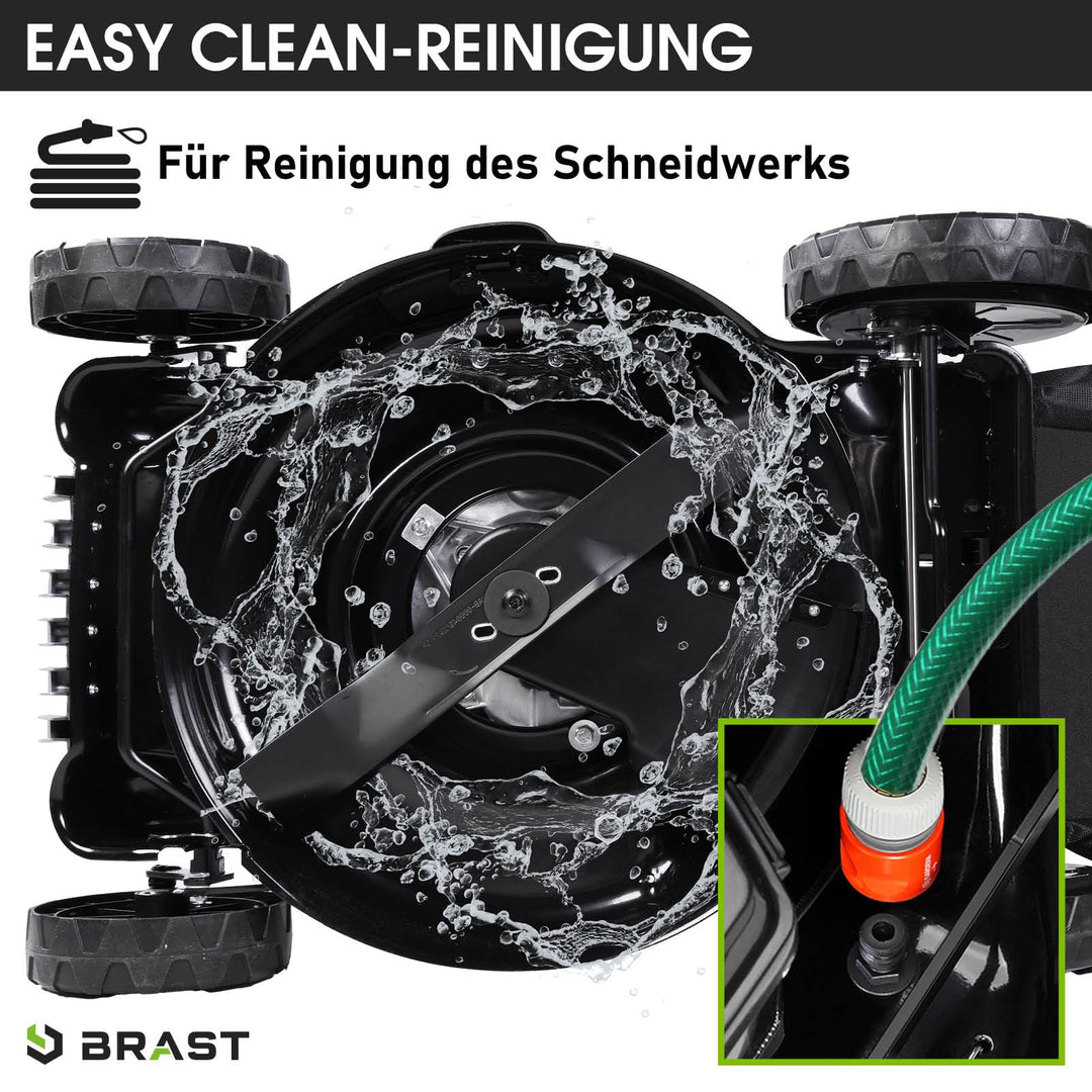 Benzin Rasenmäher mit Hinterradantrieb 41cm 3-in-1 Mulchen 40L - Bild 9