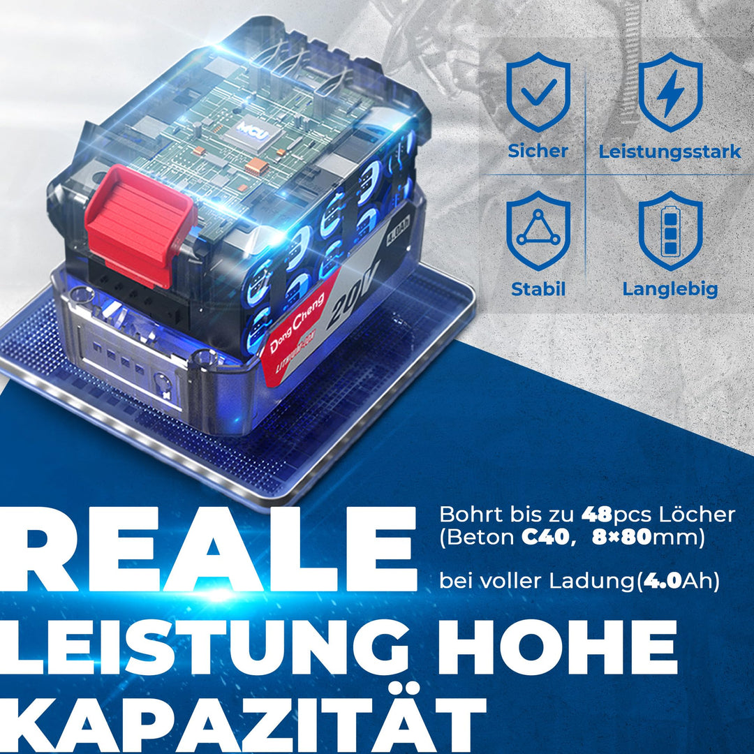 Akku-Bohrhammer 20V SDS-Plus 4-in-1 mit 2,8 J Schlagenergie - Bild 7