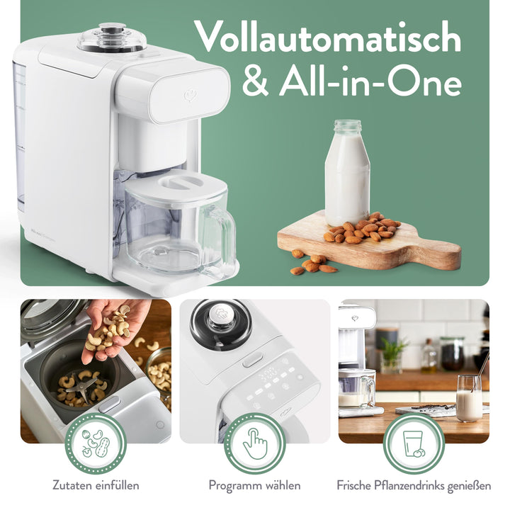Pflanzenmilchbereiter 6 Programme 300-1000ml mit Timer &amp; Reinigungsfunktion - Bild 2