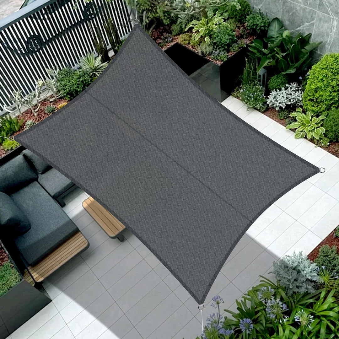 Sonnensegel Wasserdicht Rechteckig 4x5m Anthrazit UV-Schutz 95%