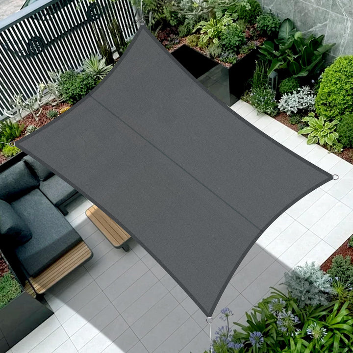Sonnensegel Wasserdicht Rechteckig 4x5m Anthrazit UV-Schutz 95%