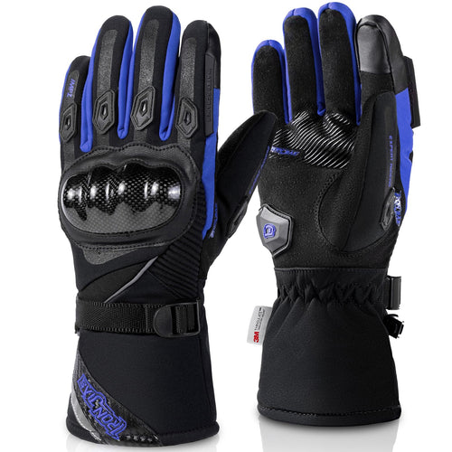 Motorradhandschuhe Winter wasserdicht mit 3M Thinsulate & Kohlefaser-Schutz