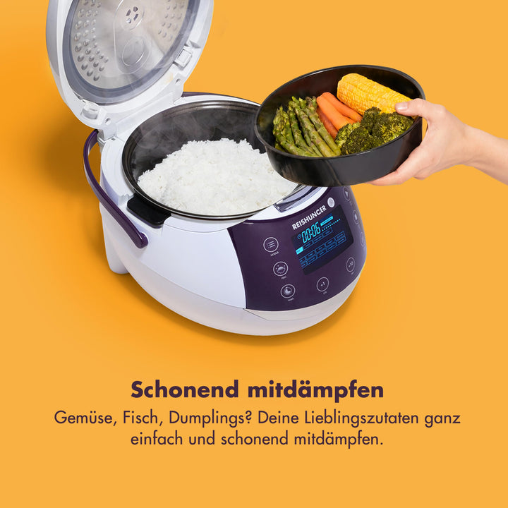 Reiskocher &amp; Dampfgarer 1,5L mit 12 Kochmodi für bis zu 8 Portionen - Bild 7
