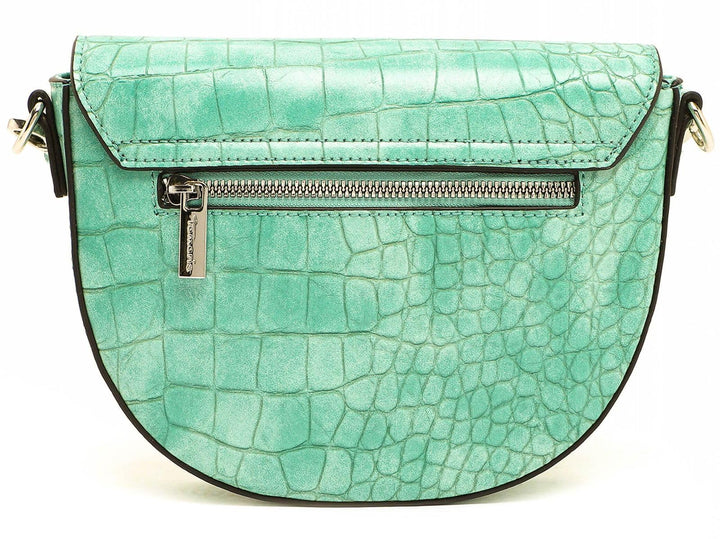 Schultertasche Krokolederoptik Mint 21,5x15,5x6,5 cm Polyurethan - Bild 3