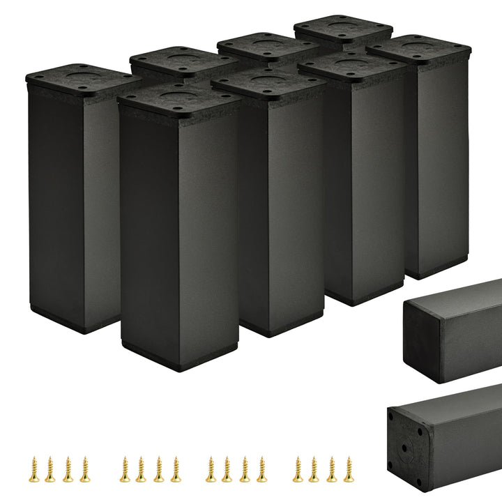 Möbelfüsse Aluminium verstellbar 120 mm 8er-Set schwarz