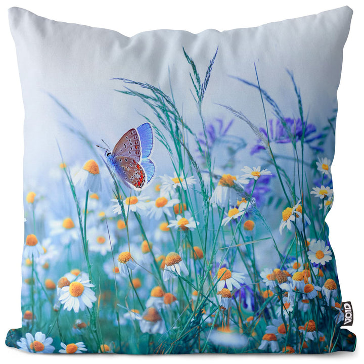 Kissenbezug Frühlingswiese Schmetterling 50x50 cm Outdoor