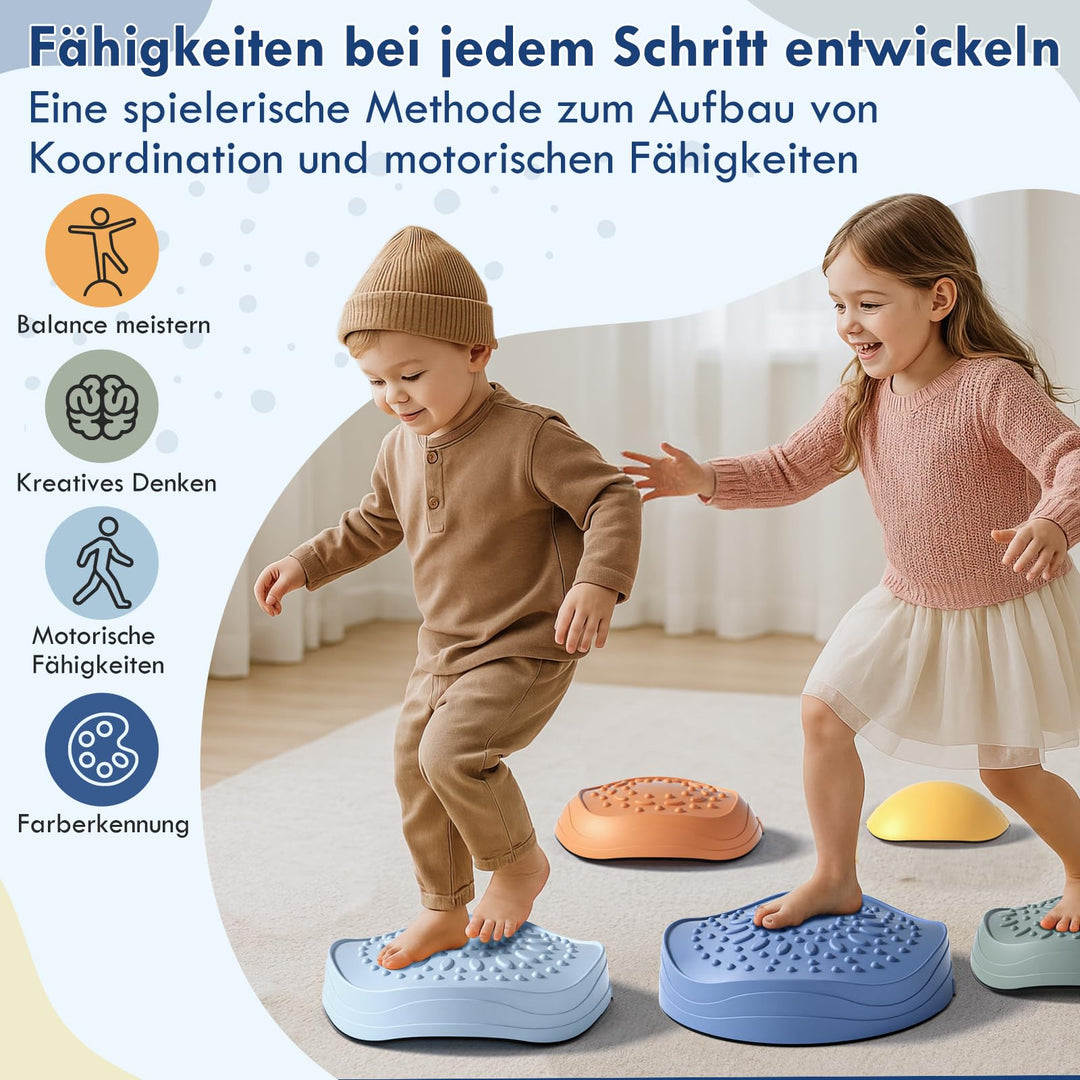 Balanciersteine 9er-Set für Kinder Indoor &amp; Outdoor blau - Bild 5