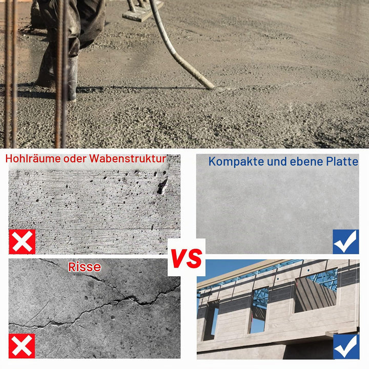 Betonrüttler 1300W mit 2m Kupferschaft für Zementarbeiten - Bild 6