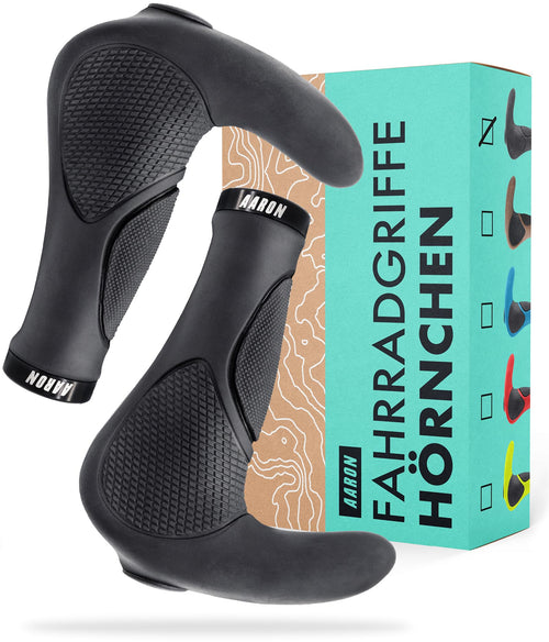 Lenkergriffe Ergonomisch Gel-Dämpfung mit Lenkerhörnern für E-Bike MTB