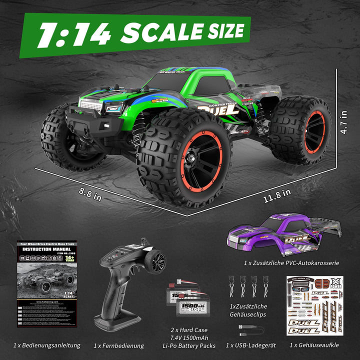 RC Monster Truck 1:14 Offroad 4WD 39 km/h spritzwassergeschützt - Bild 8