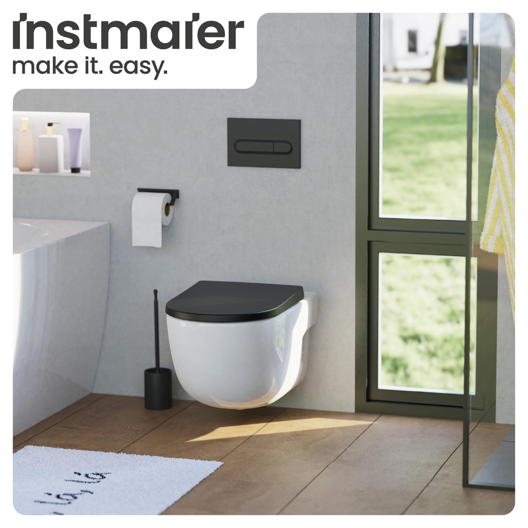 WC-Sitz D-Form Schwarz matt mit Absenkautomatik &amp; Schnellverschluss - Bild 10