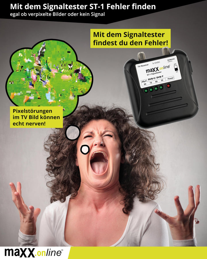 Signaltester DVB-C/DVB-T Kabelfernsehen LED-Anzeige analog/digital - Bild 2