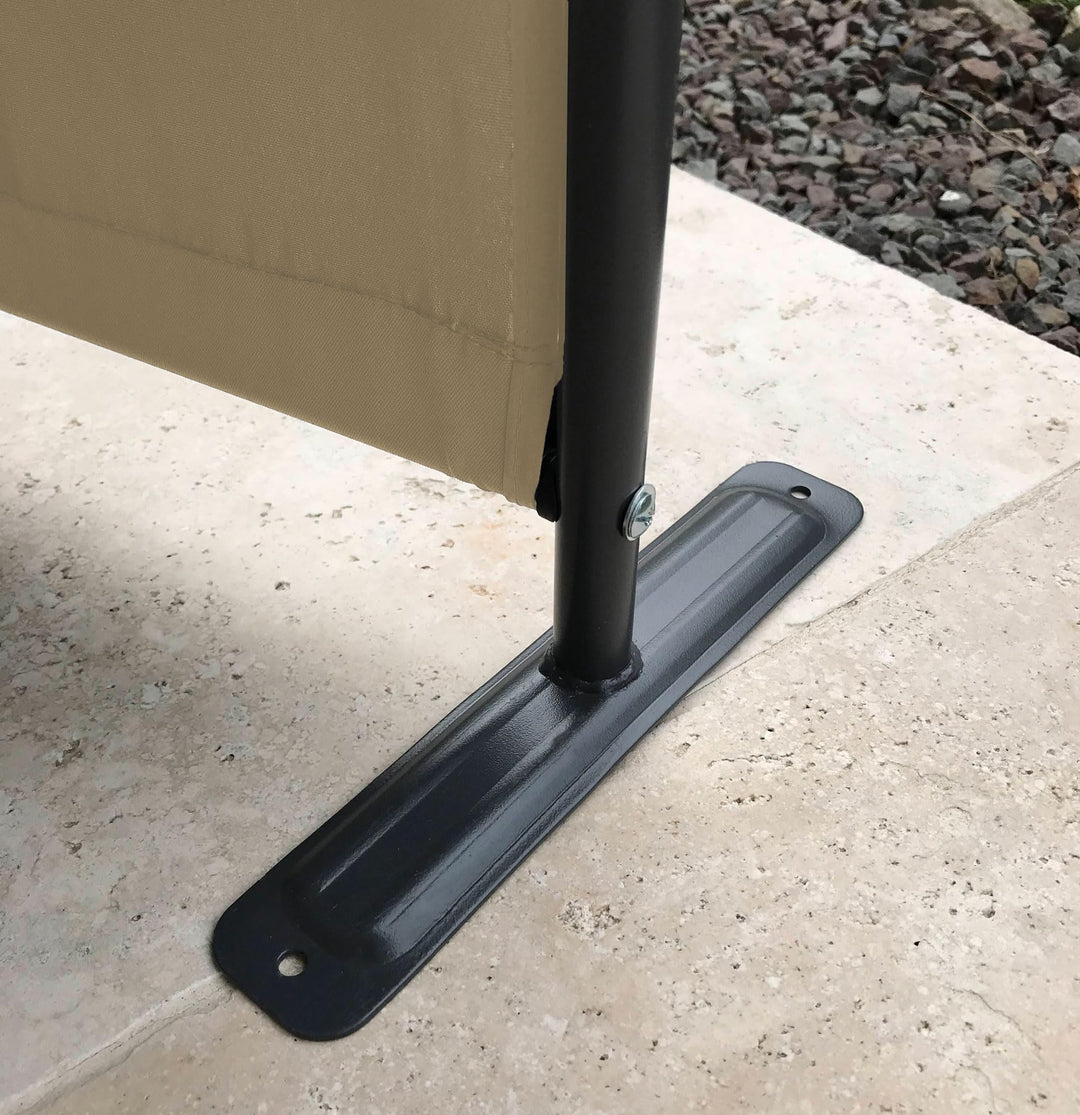 Paravent 6-teilig 340x165 cm Beige Polyester für Garten &amp; Balkon - Bild 5