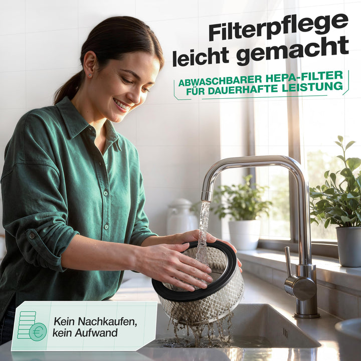 Aschesauger 1200 W mit HEPA-Filter 18 L Metalltank für Kamin - Bild 5