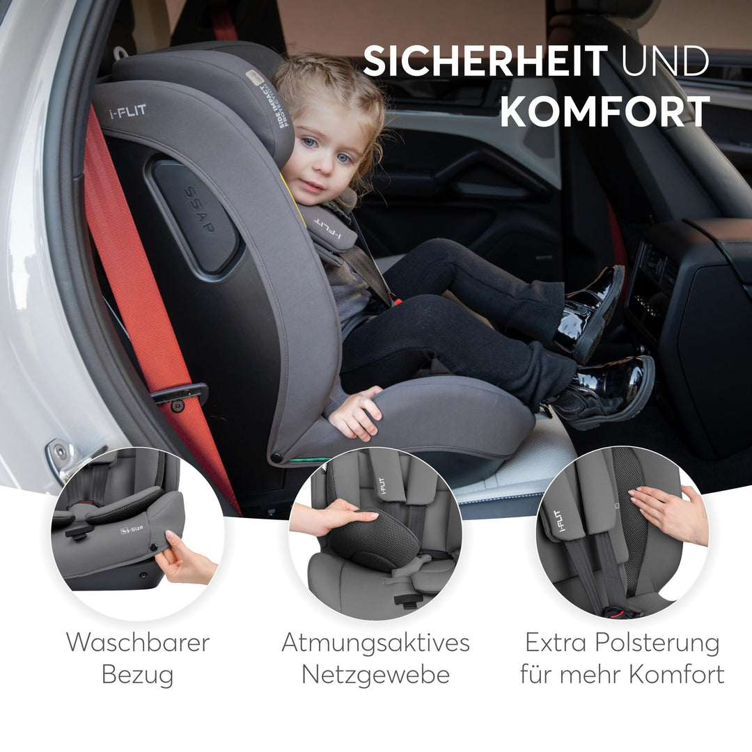 Kindersitz i-Size ISOFIX 9-36 kg Gruppe 1/2/3 Armeegrün - Bild 7