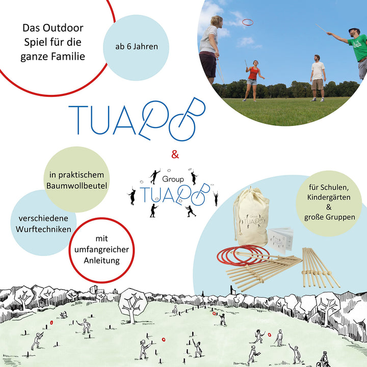 Ringwurfspiel Set für 2 Spieler aus Buchenholz &amp; Biowerkstoff - Bild 2