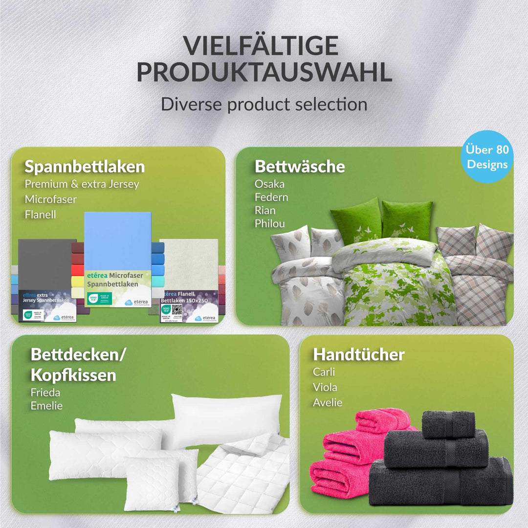 Renforcé Bettwäsche 200x200 cm Sterne Grau 3-teilig Baumwolle - Bild 7