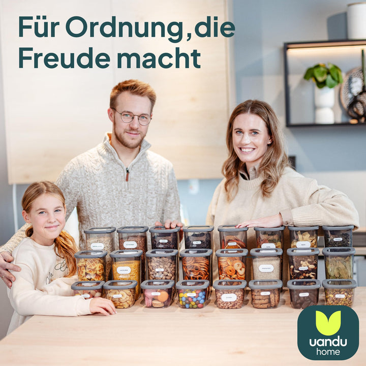 Vorratsdosen luftdicht 24er-Set Kunststoff für Küche und Speisekammer - Bild 7