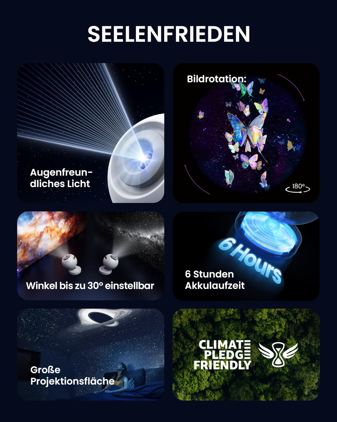 Sternenhimmel Projektor HD Weitwinkel mit 5K-Disc Heimplanetarium - Bild 6