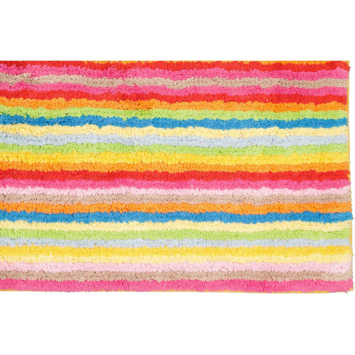 Badteppich Streifen 100% Baumwolle Wendeteppich Multicolor - Bild 2