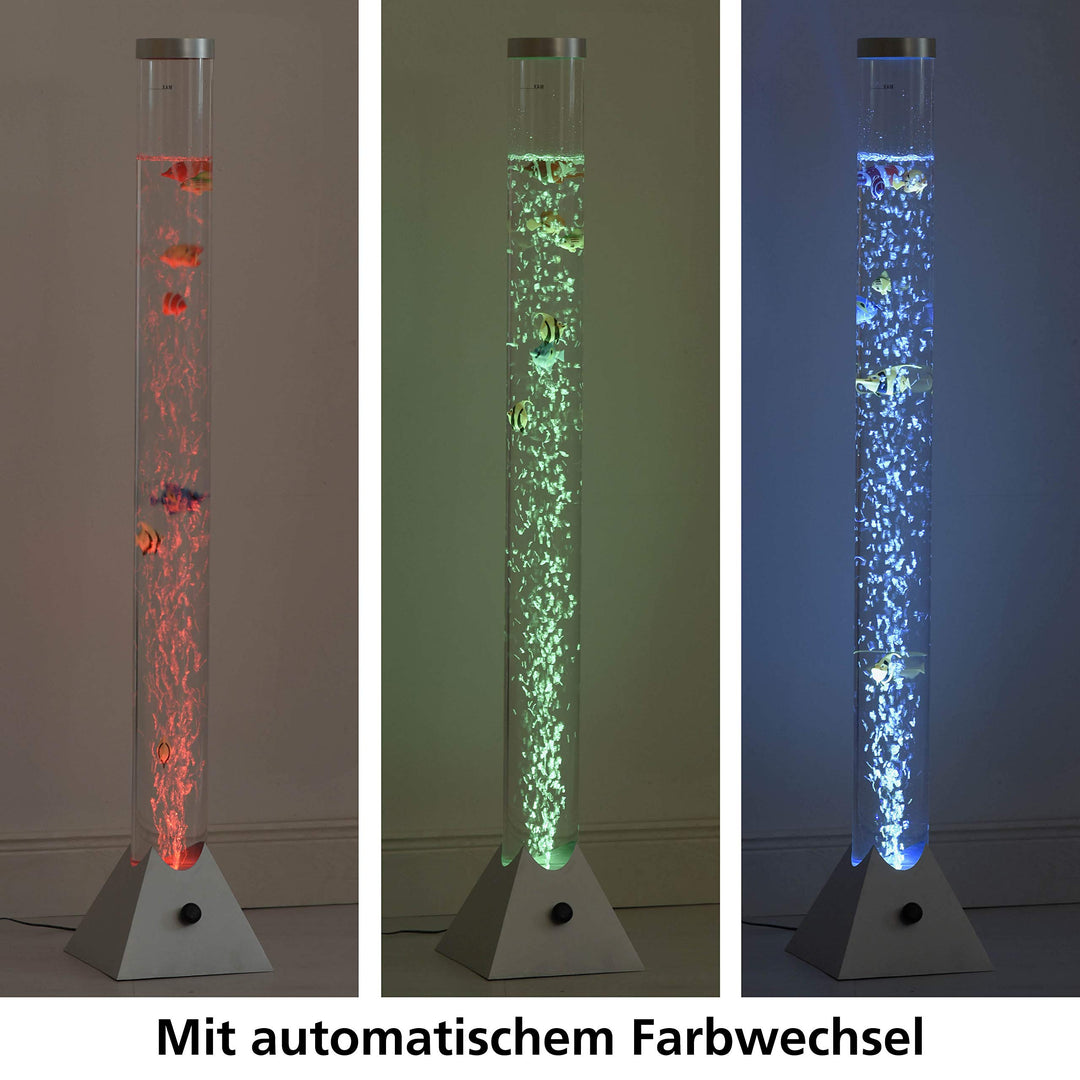 LED Wassersäule 120cm RGB-Farbwechsel mit Fischen Bubble Tube - Bild 4