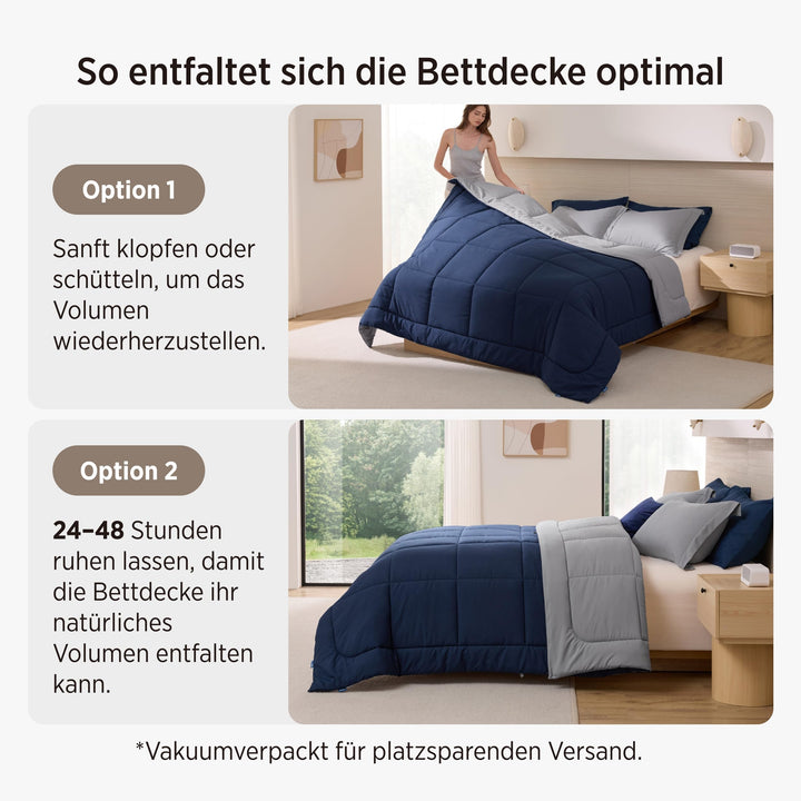 Bettdecke mit integriertem Bezug 135x200 Mikrofaser Ganzjahres - Bild 7