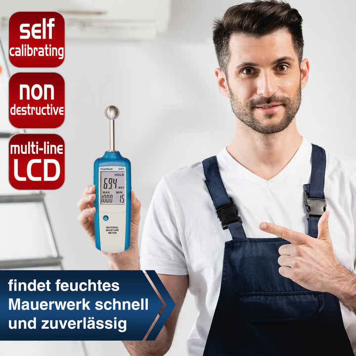Baufeuchtemessgerät zerstörungsfrei 0–100% Holz &amp; Mauerwerk - Bild 3