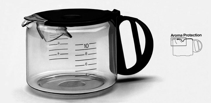Filterkaffeemaschine 10 Tassen mit Glaskanne und Tropfstopp, Schwarz - Bild 5