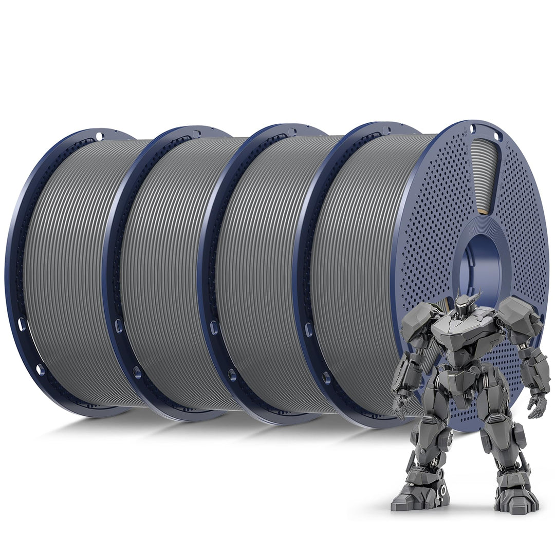 PLA Filament Grau 1.75mm 4x1kg Spulen vakuumverpackt