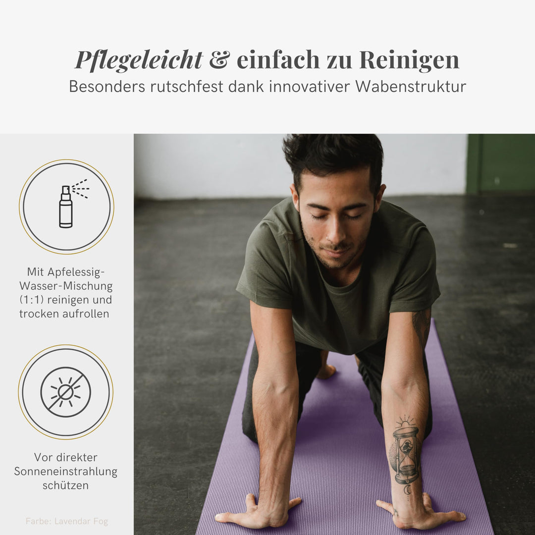 Yogamatte rutschfest 183x61x0,5 cm für Yoga, Pilates, Fitness - Bild 7