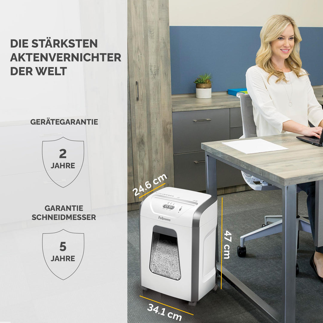 Aktenvernichter Kreuzschnitt P4 15 Blatt mit 19L Behälter - Bild 7