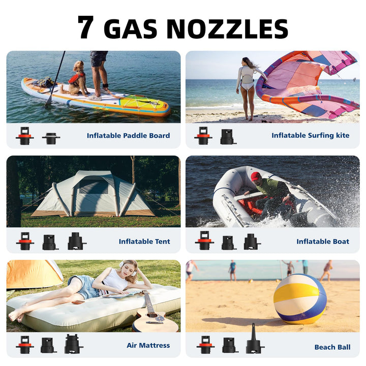 Akku-SUP-Pumpe 20 PSI Zwei-Stufen-Automatik für Paddle Boards - Bild 7