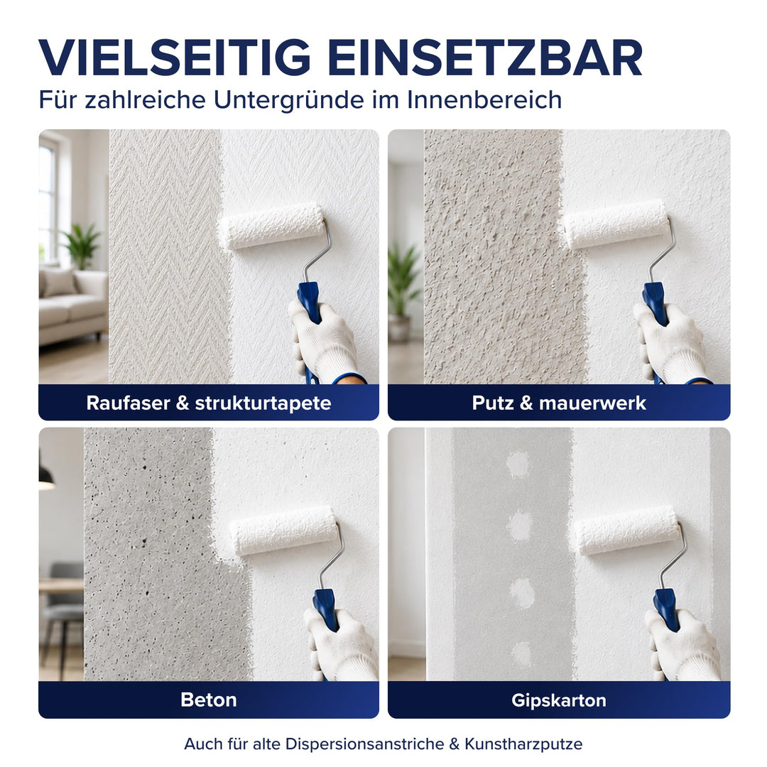 Wandfarbe Weiss matt 5L hochdeckend für Innenräume - Bild 6