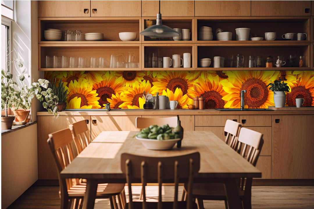 Küchenrückwand Folie selbstklebend Sonnenblumen 260x60 cm - Bild 3